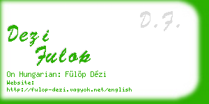 dezi fulop business card